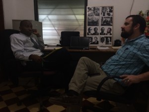 Meeting with Pastor Etienne, Dir. of Public Relations at STEP.